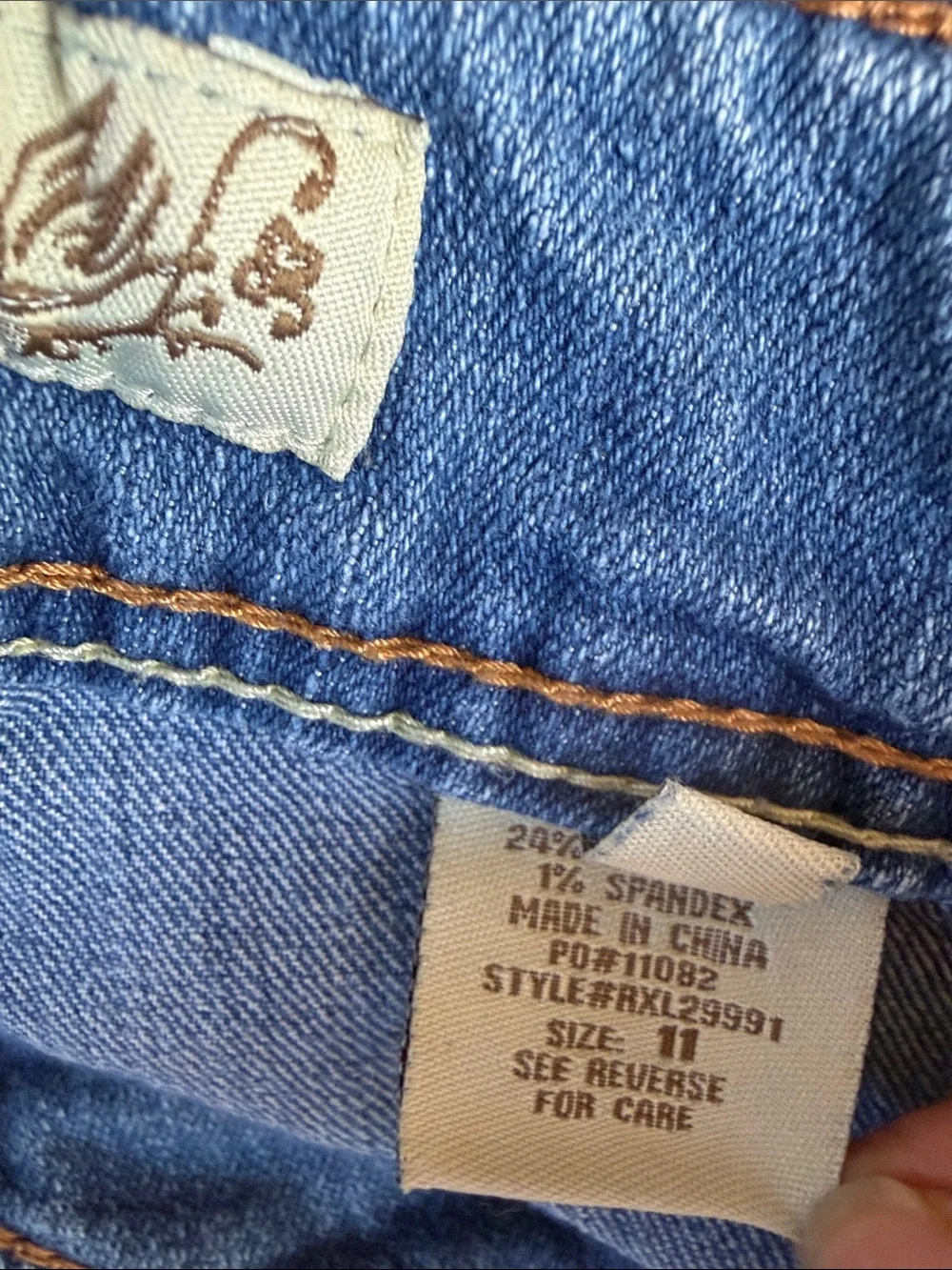 Paris blue low rise wide leg jeans - Picture 8 of 8